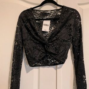 KOOKA Lace Black Crop Top💋